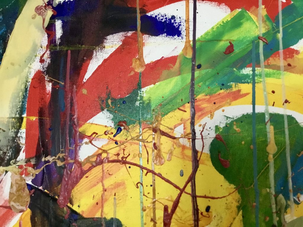 textured paint on canvas
